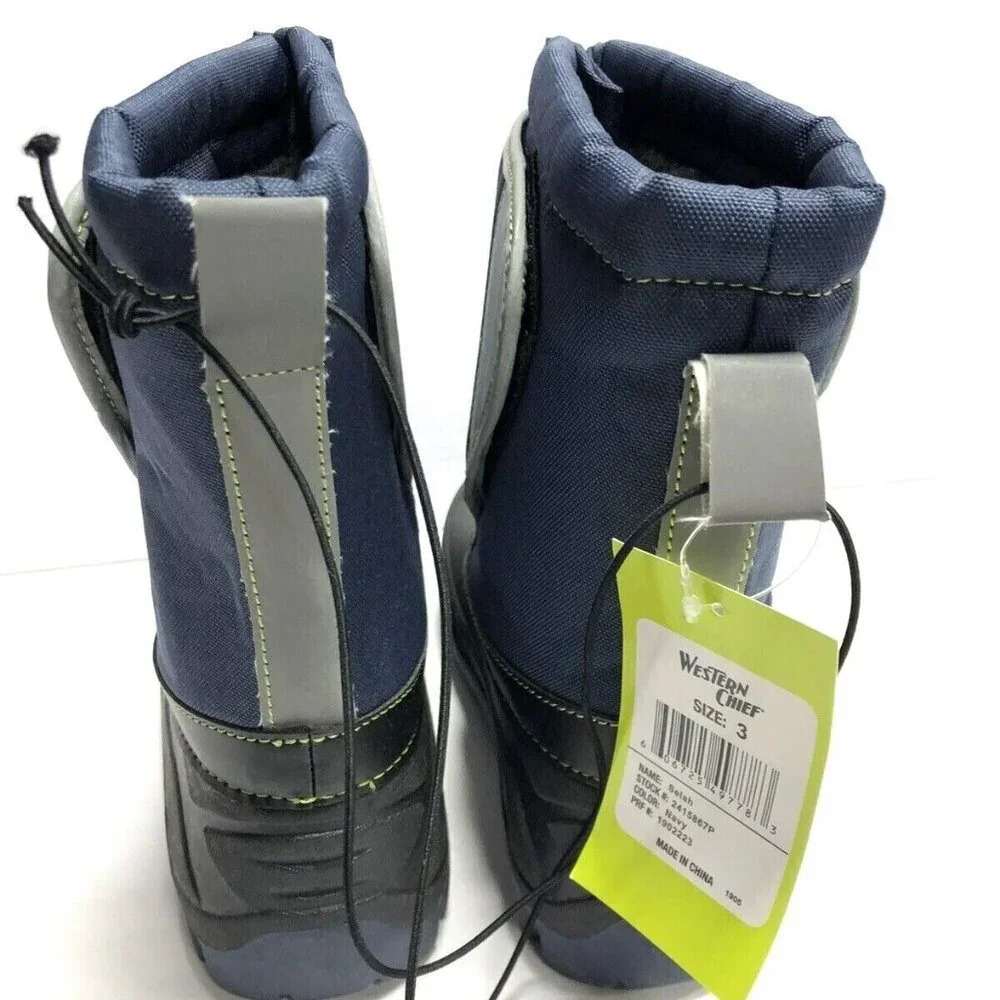 Western Chief Big Kids' Selah Snow Boots Blue, Girls' Size 3 M